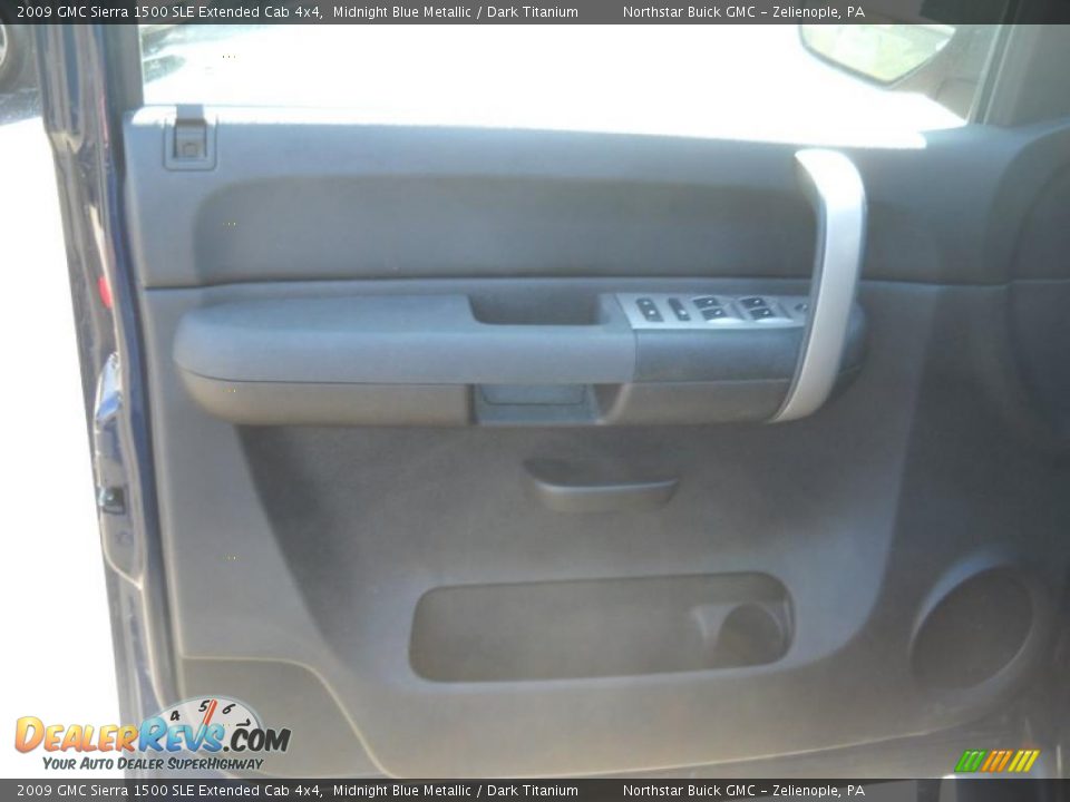 2009 GMC Sierra 1500 SLE Extended Cab 4x4 Midnight Blue Metallic / Dark Titanium Photo #7