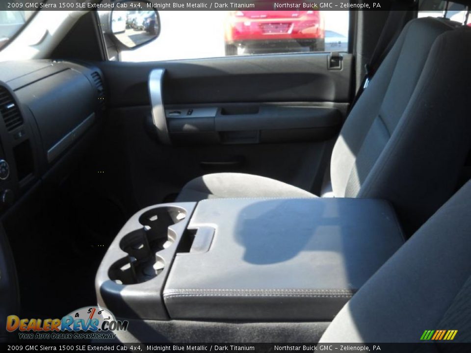 2009 GMC Sierra 1500 SLE Extended Cab 4x4 Midnight Blue Metallic / Dark Titanium Photo #9