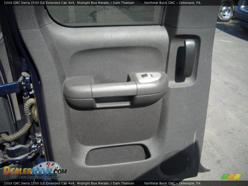 2009 GMC Sierra 1500 SLE Extended Cab 4x4 Midnight Blue Metallic / Dark Titanium Photo #11