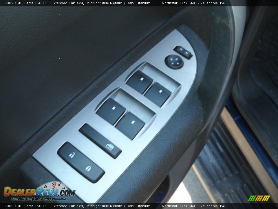 2009 GMC Sierra 1500 SLE Extended Cab 4x4 Midnight Blue Metallic / Dark Titanium Photo #17