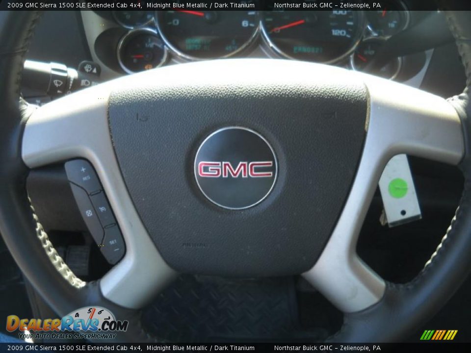 2009 GMC Sierra 1500 SLE Extended Cab 4x4 Midnight Blue Metallic / Dark Titanium Photo #19