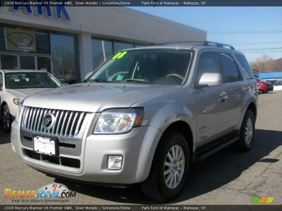 2008 Mercury Mariner V6 Premier 4WD Silver Metallic / Greystone/Stone Photo #2