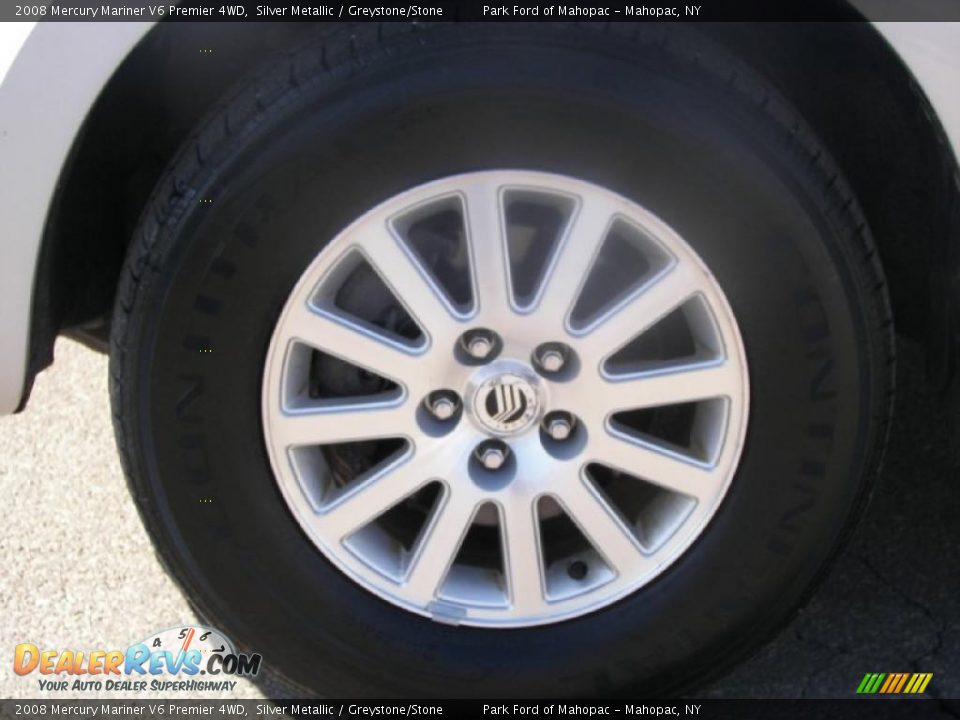 2008 Mercury Mariner V6 Premier 4WD Silver Metallic / Greystone/Stone Photo #9