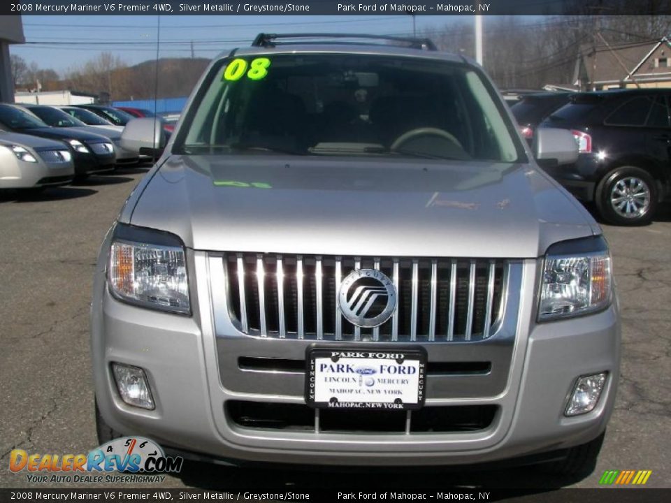 2008 Mercury Mariner V6 Premier 4WD Silver Metallic / Greystone/Stone Photo #22