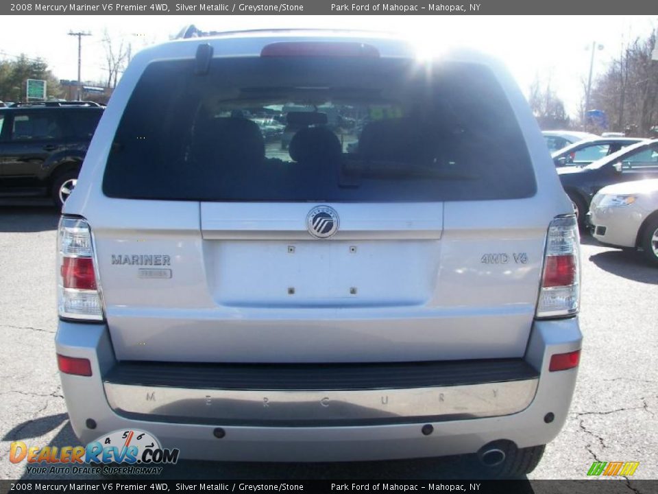 2008 Mercury Mariner V6 Premier 4WD Silver Metallic / Greystone/Stone Photo #23