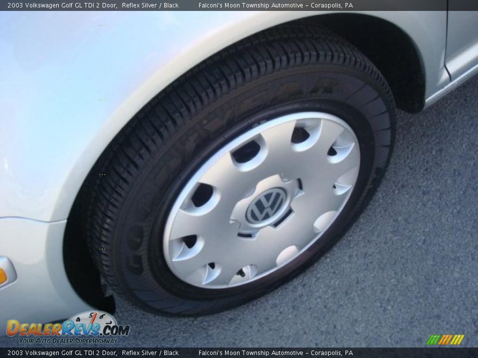 2003 Volkswagen Golf GL TDI 2 Door Reflex Silver / Black Photo #7