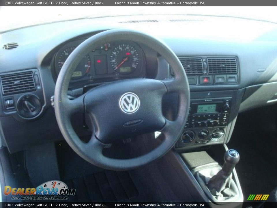 2003 Volkswagen Golf GL TDI 2 Door Reflex Silver / Black Photo #10