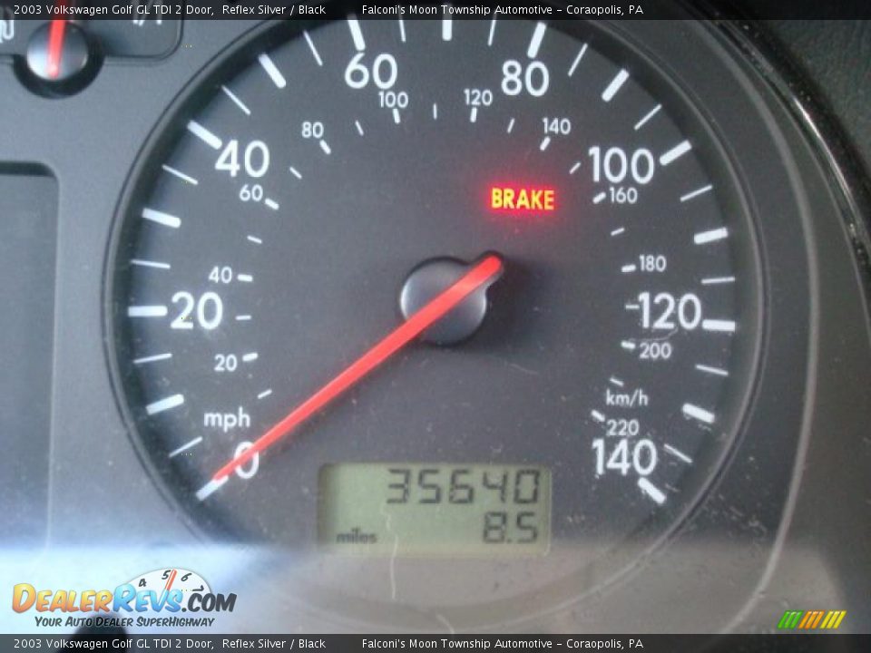 2003 Volkswagen Golf GL TDI 2 Door Reflex Silver / Black Photo #15