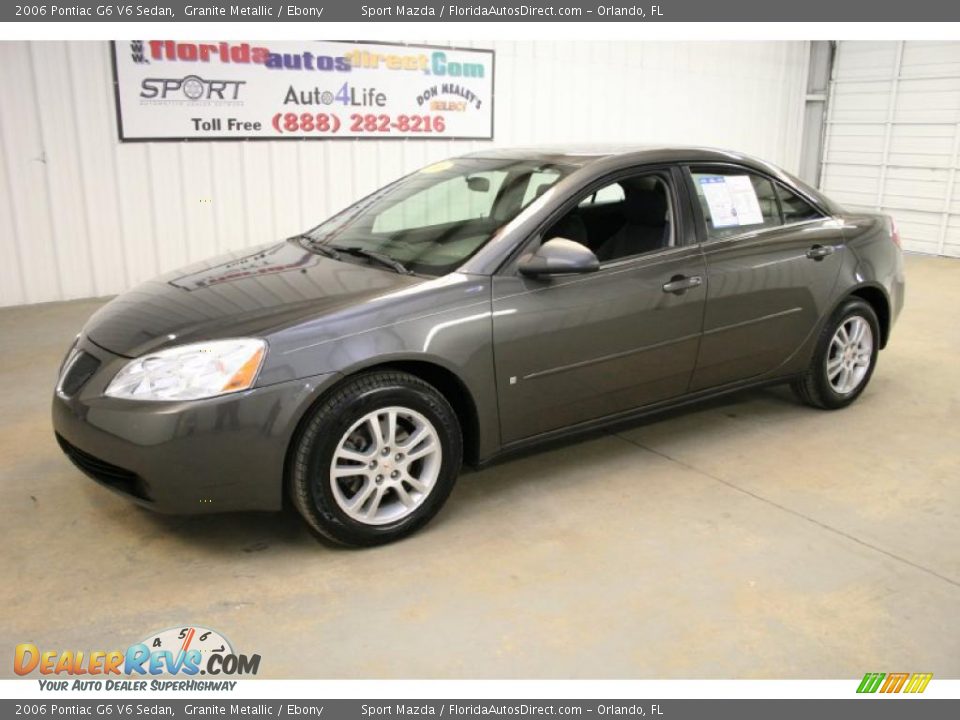 2006 Pontiac G6 V6 Sedan Granite Metallic / Ebony Photo #4
