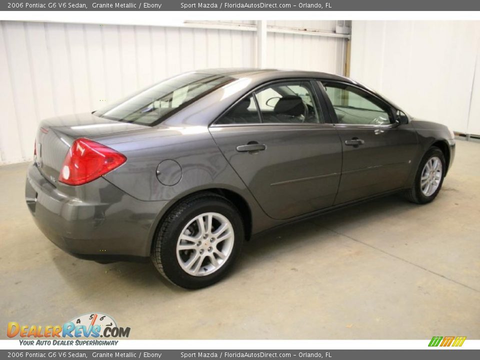 2006 Pontiac G6 V6 Sedan Granite Metallic / Ebony Photo #5