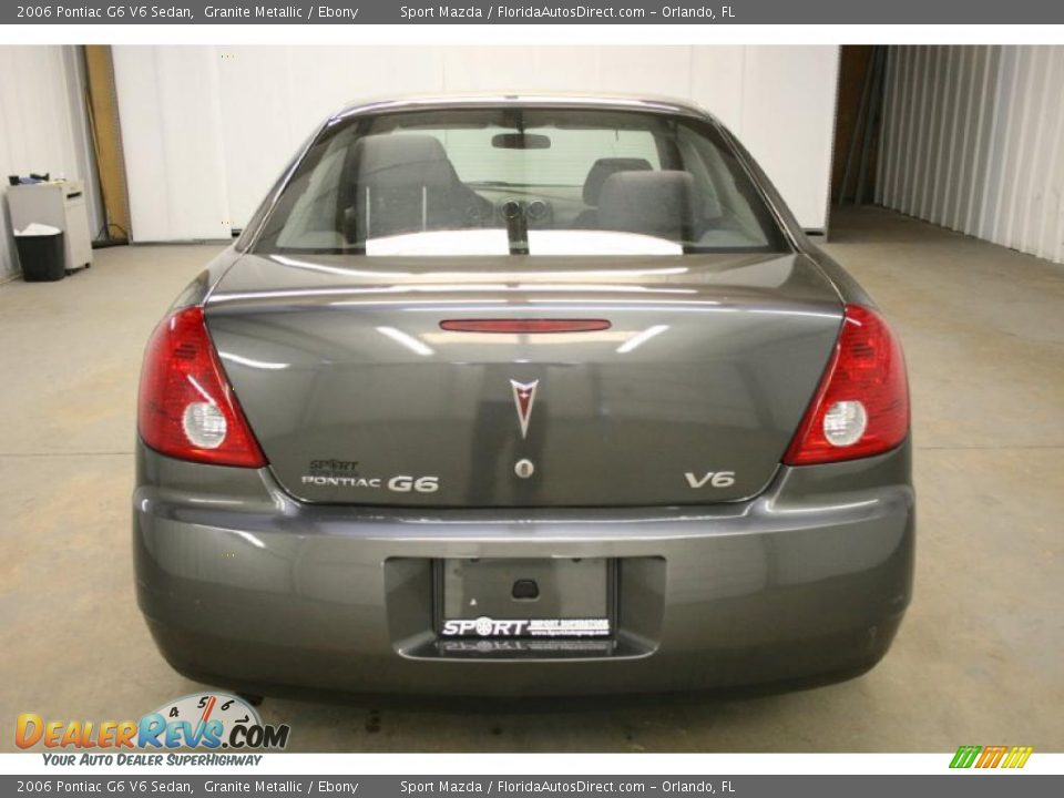 2006 Pontiac G6 V6 Sedan Granite Metallic / Ebony Photo #6