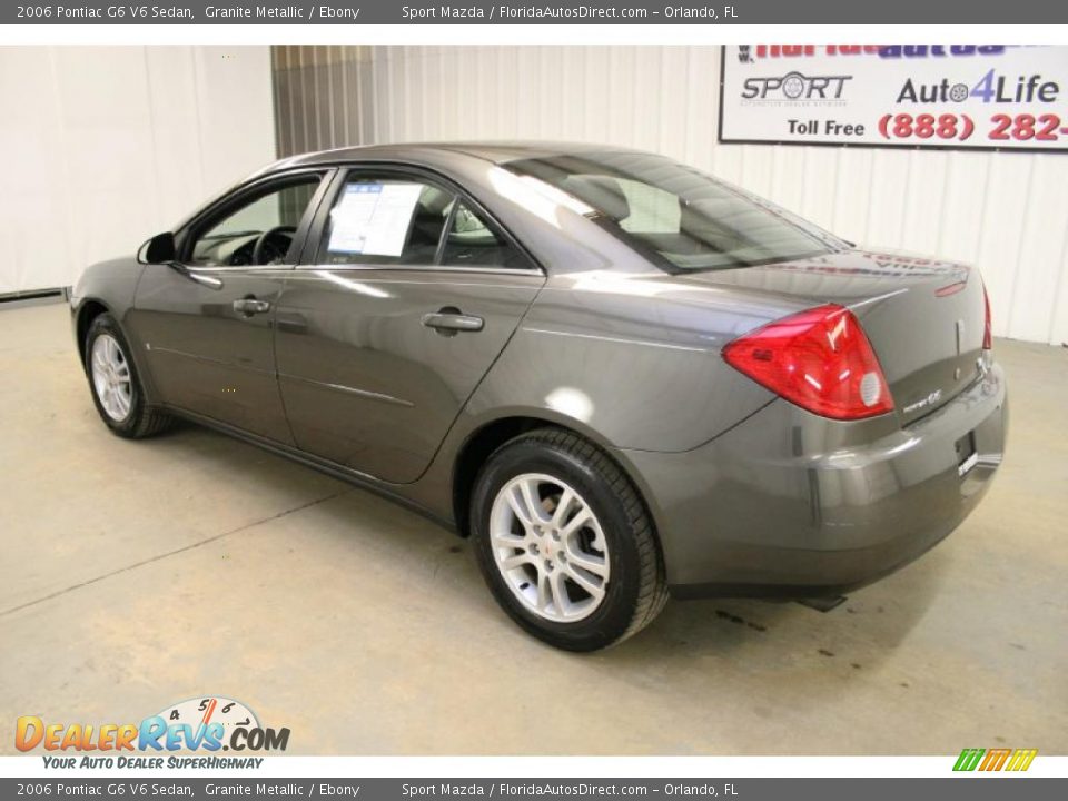 2006 Pontiac G6 V6 Sedan Granite Metallic / Ebony Photo #7