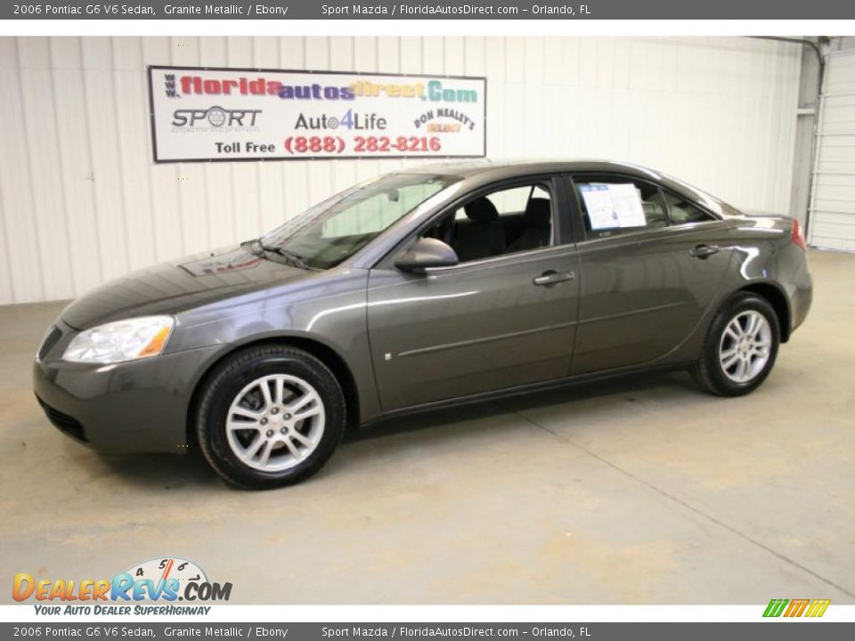 2006 Pontiac G6 V6 Sedan Granite Metallic / Ebony Photo #8