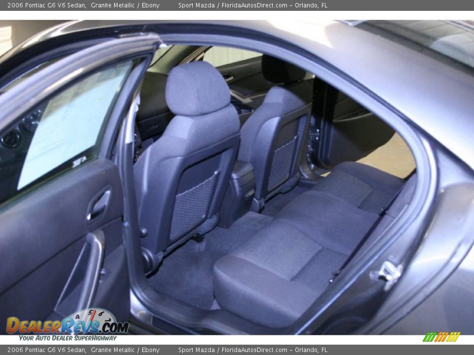 2006 Pontiac G6 V6 Sedan Granite Metallic / Ebony Photo #13