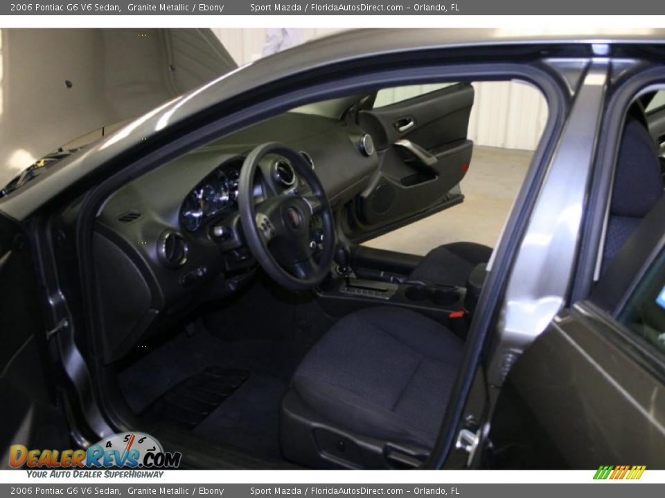 2006 Pontiac G6 V6 Sedan Granite Metallic / Ebony Photo #14