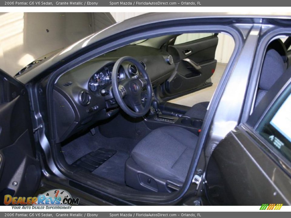 2006 Pontiac G6 V6 Sedan Granite Metallic / Ebony Photo #15