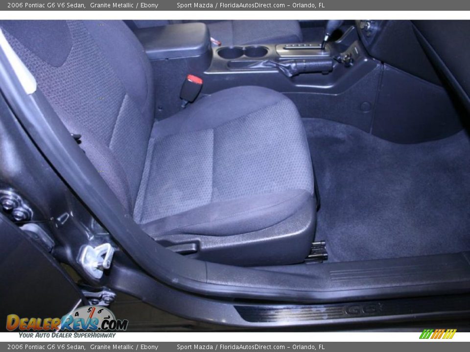 2006 Pontiac G6 V6 Sedan Granite Metallic / Ebony Photo #20