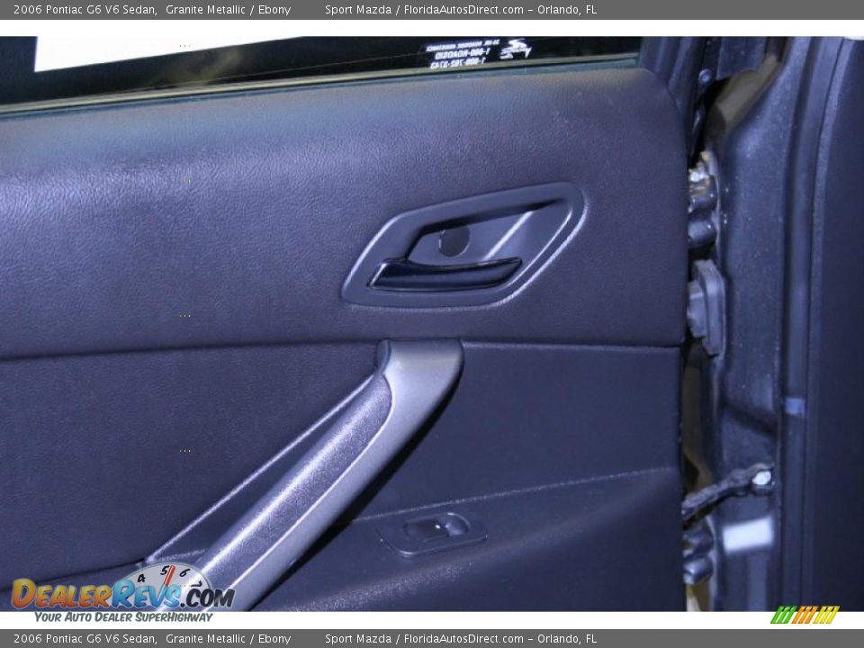 2006 Pontiac G6 V6 Sedan Granite Metallic / Ebony Photo #26