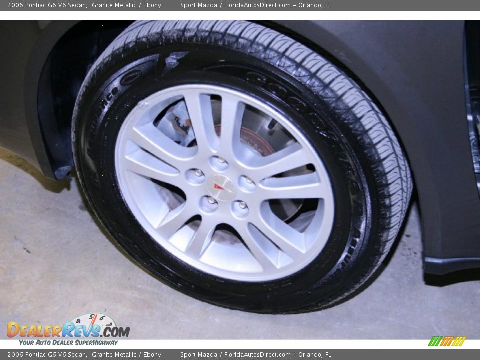 2006 Pontiac G6 V6 Sedan Granite Metallic / Ebony Photo #29
