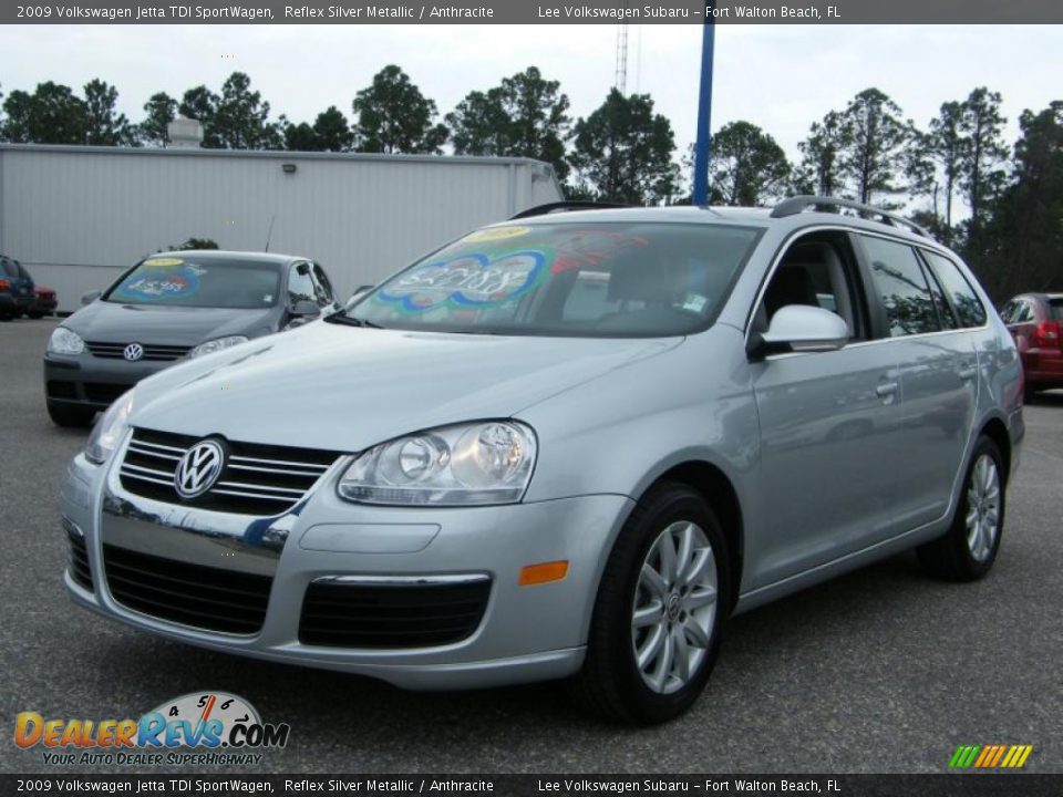 2009 Volkswagen Jetta TDI SportWagen Reflex Silver Metallic / Anthracite Photo #1