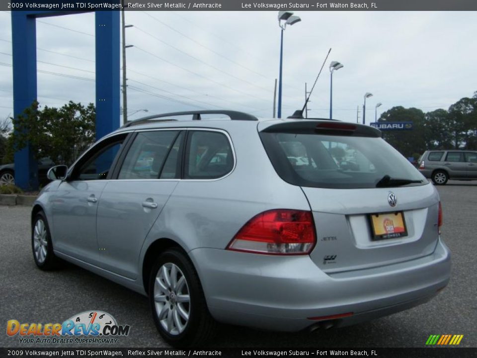 2009 Volkswagen Jetta TDI SportWagen Reflex Silver Metallic / Anthracite Photo #3