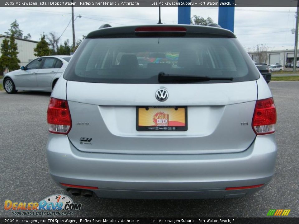2009 Volkswagen Jetta TDI SportWagen Reflex Silver Metallic / Anthracite Photo #4