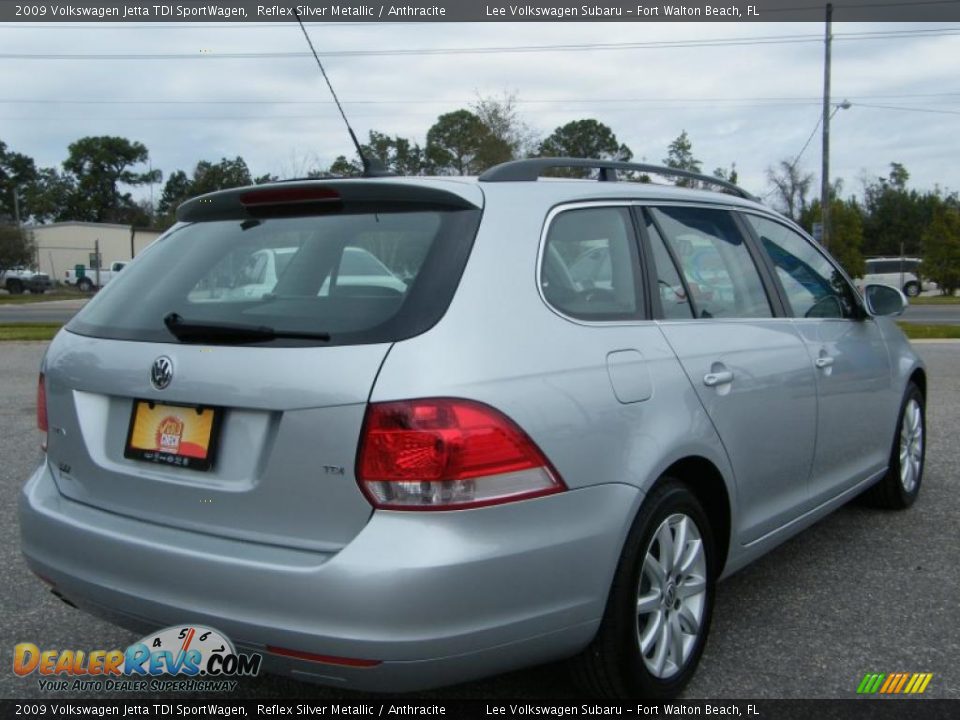 2009 Volkswagen Jetta TDI SportWagen Reflex Silver Metallic / Anthracite Photo #5