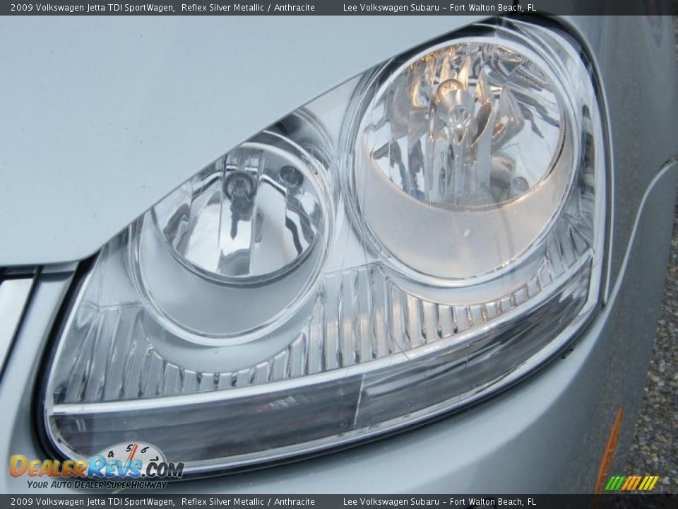 2009 Volkswagen Jetta TDI SportWagen Reflex Silver Metallic / Anthracite Photo #9