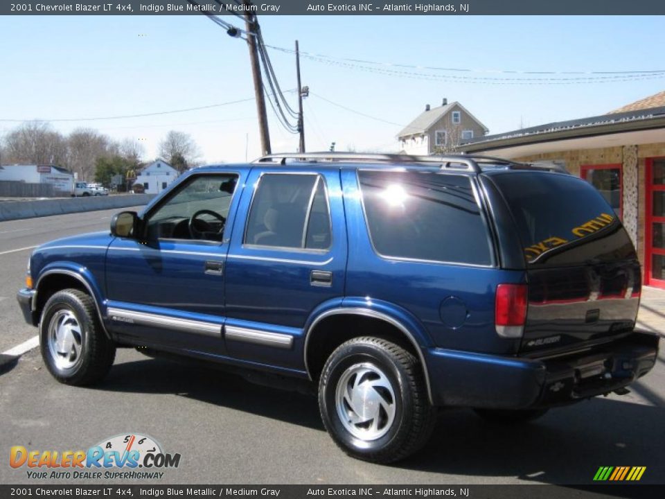2001 Chevrolet Blazer LT 4x4 Indigo Blue Metallic / Medium Gray Photo #4
