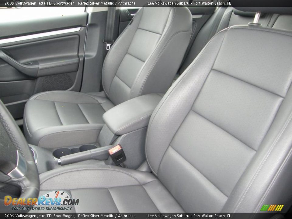 2009 Volkswagen Jetta TDI SportWagen Reflex Silver Metallic / Anthracite Photo #14