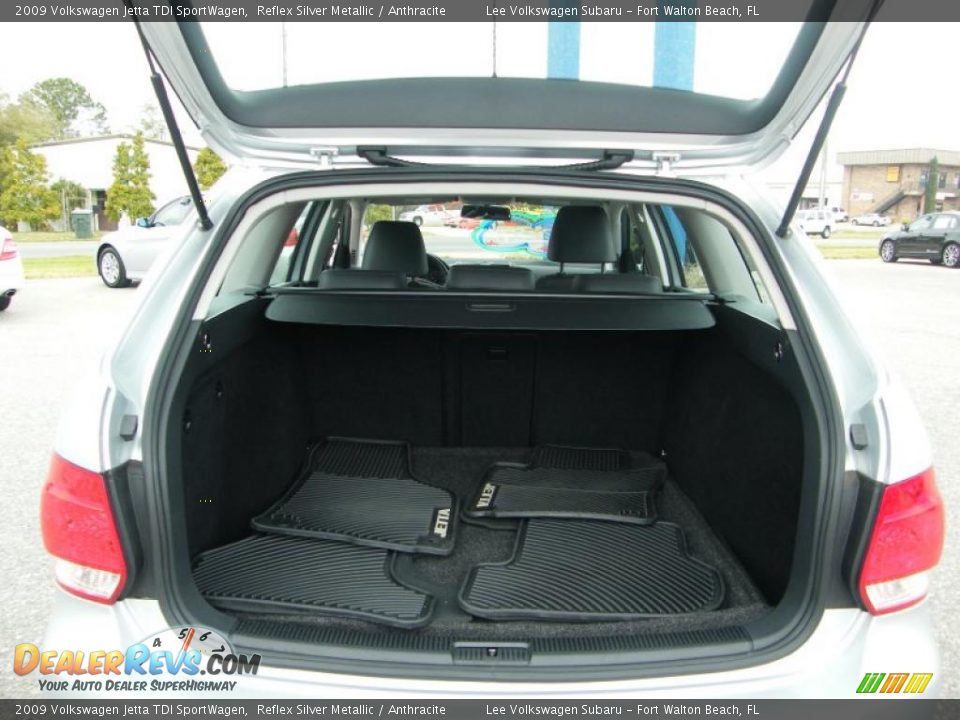 2009 Volkswagen Jetta TDI SportWagen Reflex Silver Metallic / Anthracite Photo #26