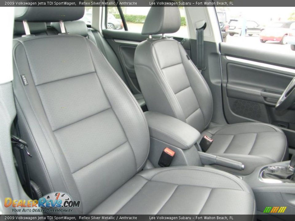 2009 Volkswagen Jetta TDI SportWagen Reflex Silver Metallic / Anthracite Photo #28