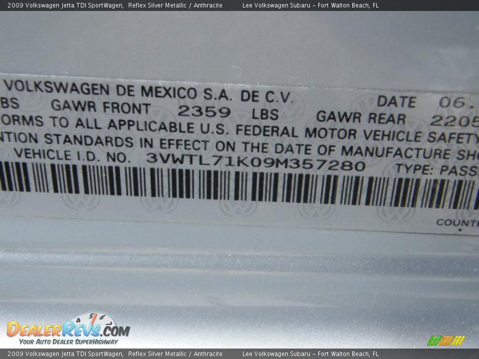2009 Volkswagen Jetta TDI SportWagen Reflex Silver Metallic / Anthracite Photo #32