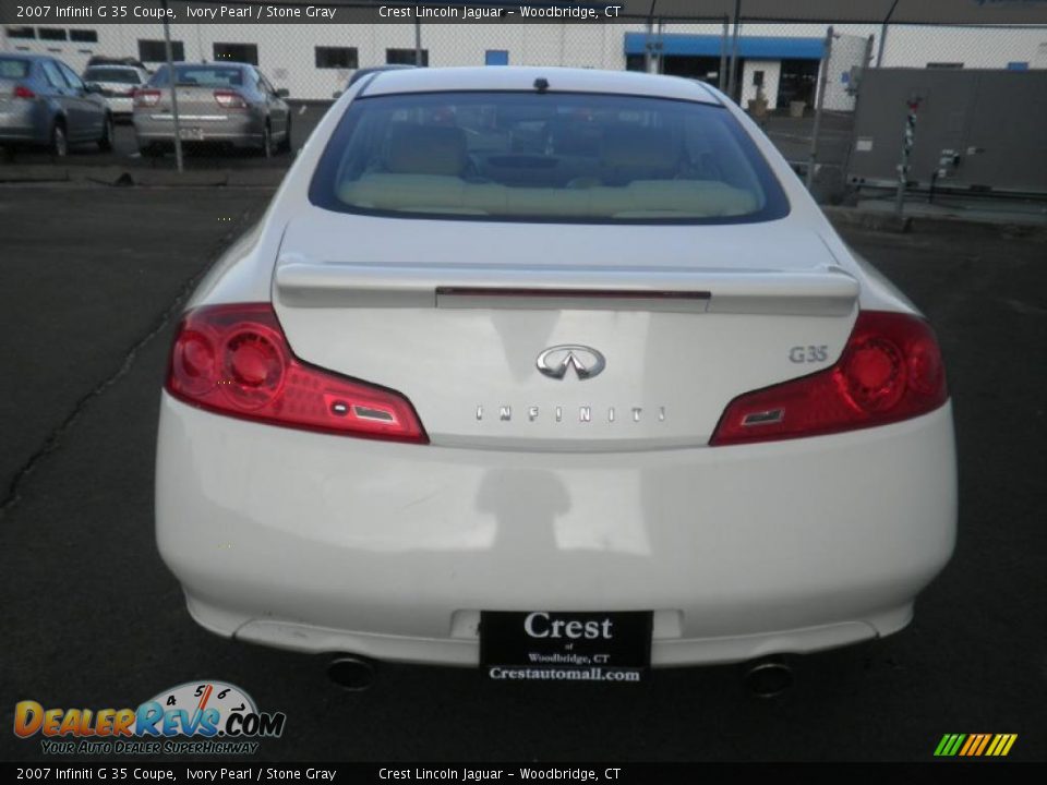 2007 Infiniti G 35 Coupe Ivory Pearl / Stone Gray Photo #3