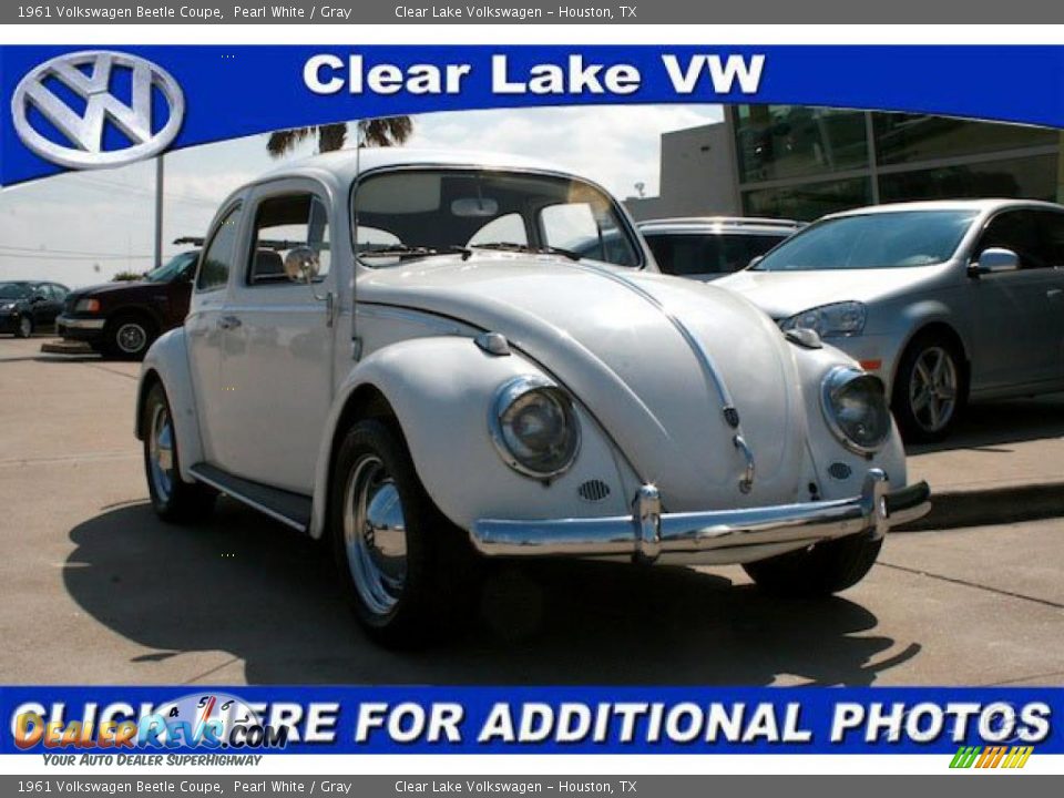 1961 Volkswagen Beetle Coupe Pearl White / Gray Photo #1
