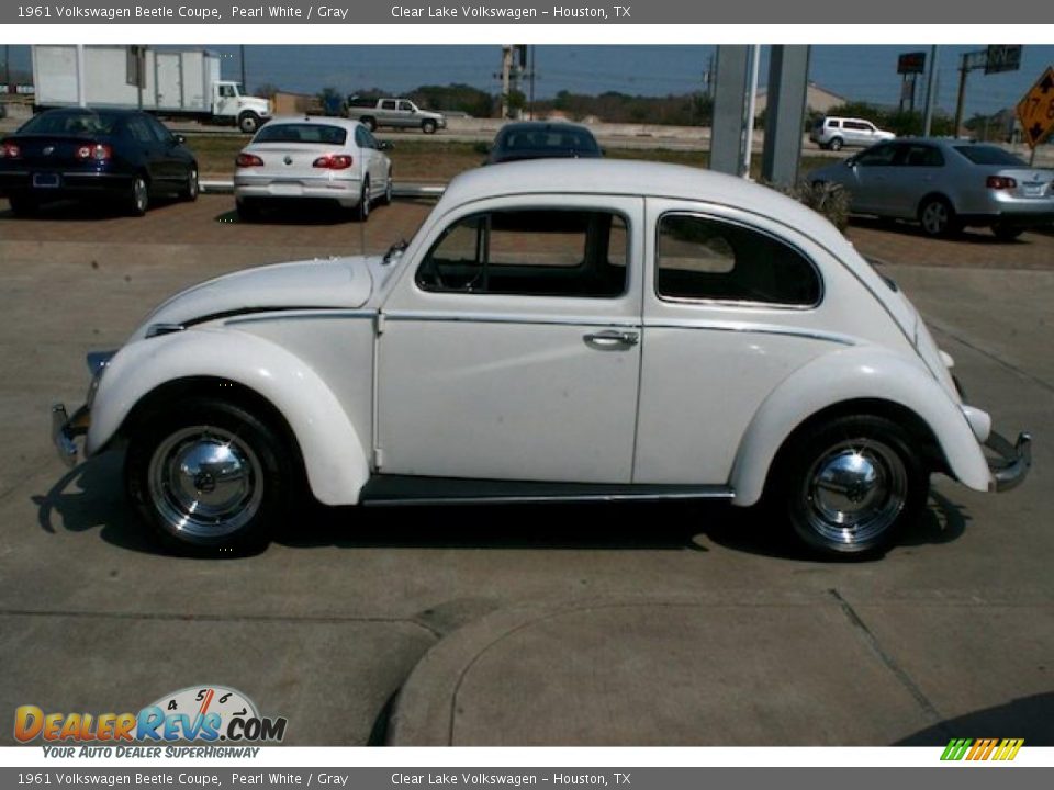 1961 Volkswagen Beetle Coupe Pearl White / Gray Photo #5