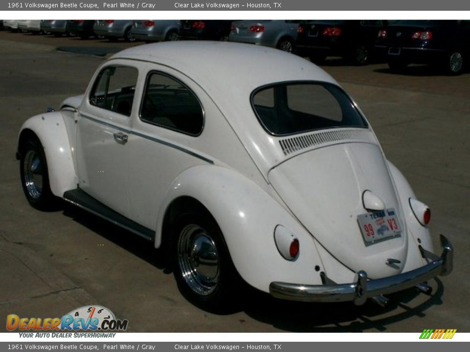 1961 Volkswagen Beetle Coupe Pearl White / Gray Photo #8