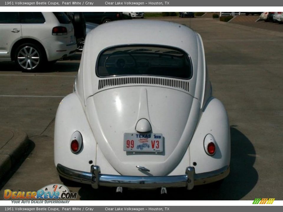 1961 Volkswagen Beetle Coupe Pearl White / Gray Photo #9