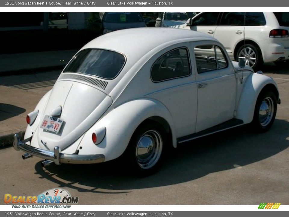 1961 Volkswagen Beetle Coupe Pearl White / Gray Photo #10