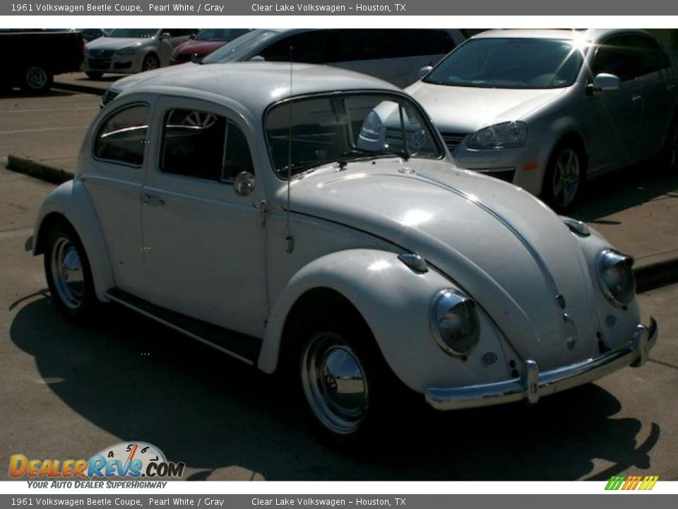 1961 Volkswagen Beetle Coupe Pearl White / Gray Photo #14