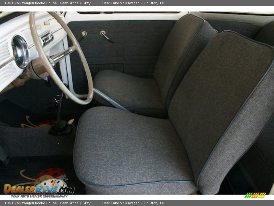 1961 Volkswagen Beetle Coupe Pearl White / Gray Photo #16