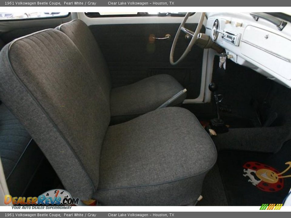1961 Volkswagen Beetle Coupe Pearl White / Gray Photo #22