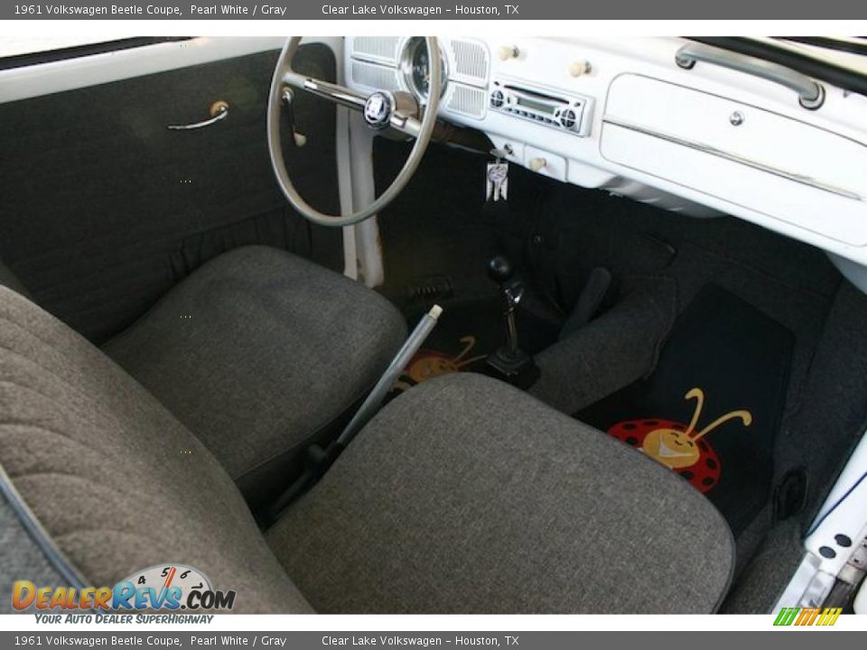 1961 Volkswagen Beetle Coupe Pearl White / Gray Photo #23