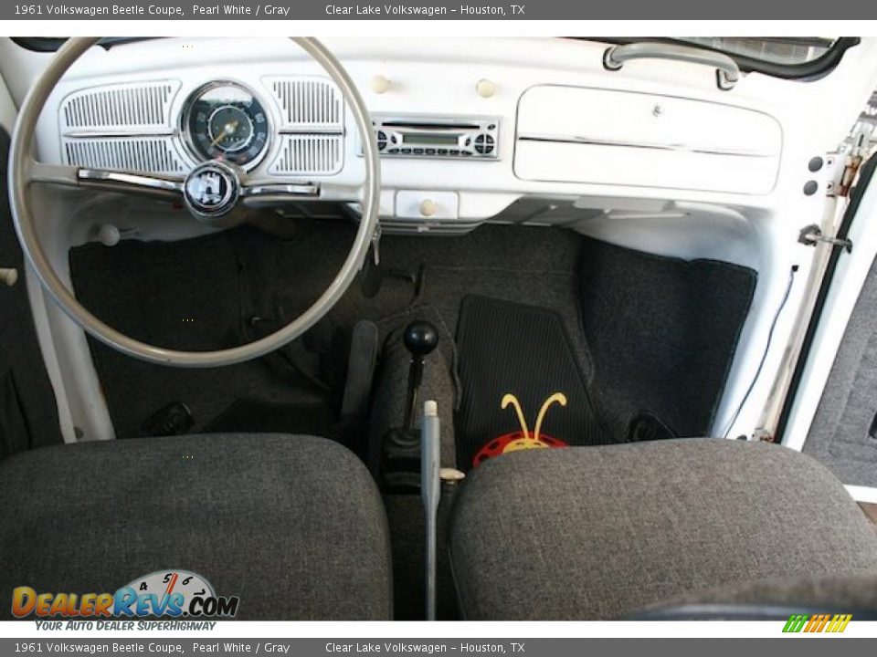 1961 Volkswagen Beetle Coupe Pearl White / Gray Photo #26