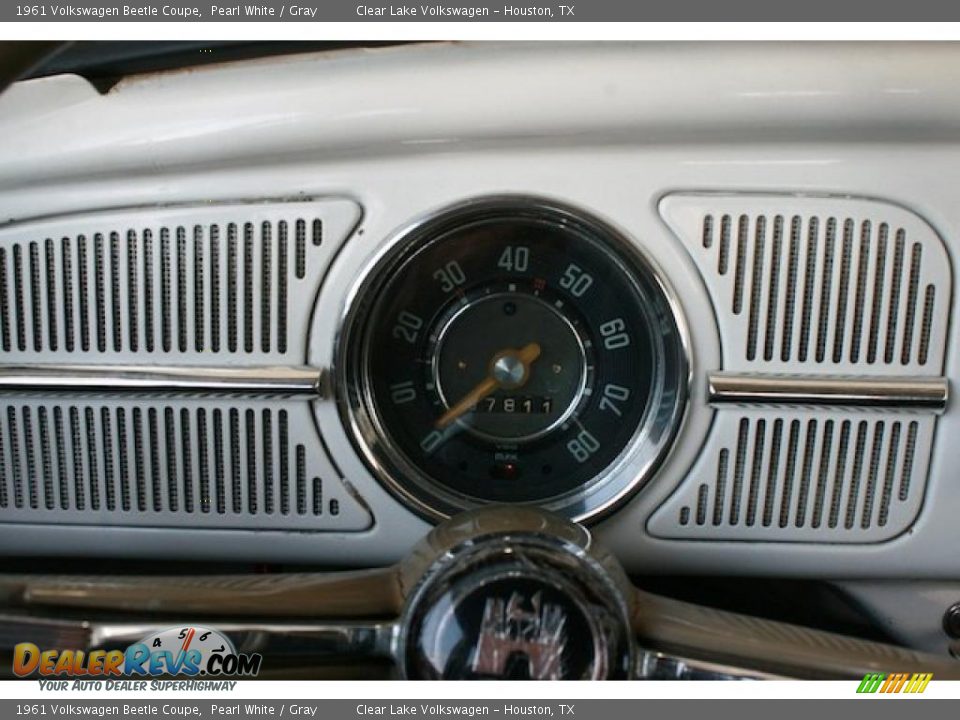 1961 Volkswagen Beetle Coupe Pearl White / Gray Photo #30
