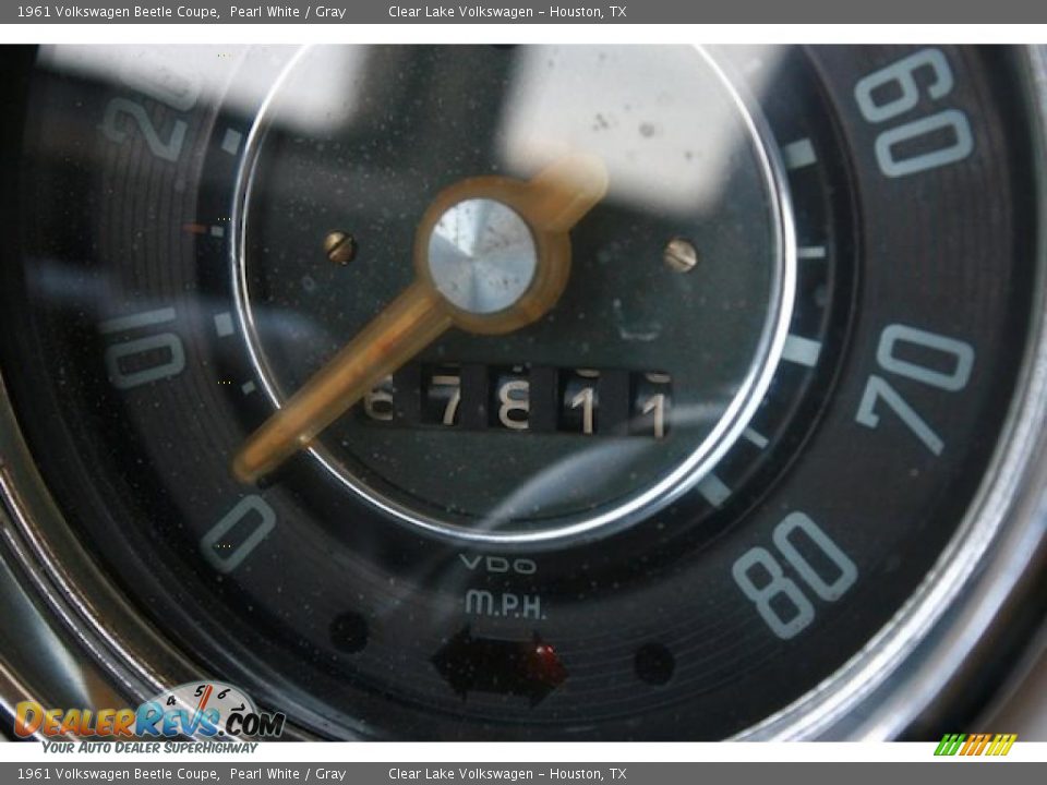 1961 Volkswagen Beetle Coupe Pearl White / Gray Photo #31