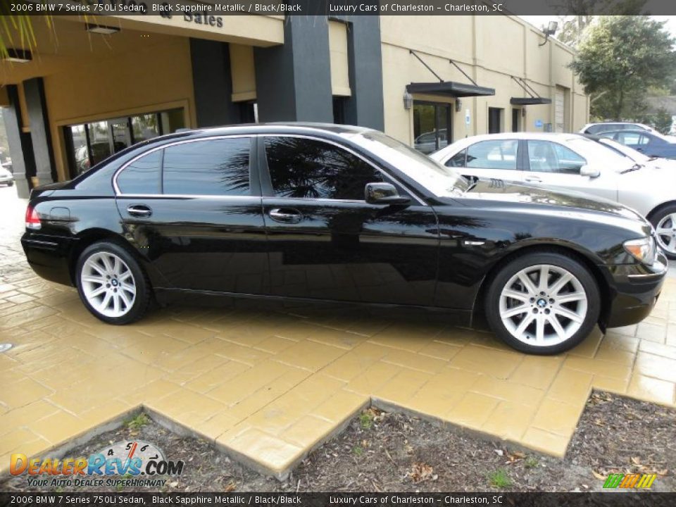2006 BMW 7 Series 750Li Sedan Black Sapphire Metallic / Black/Black Photo #2