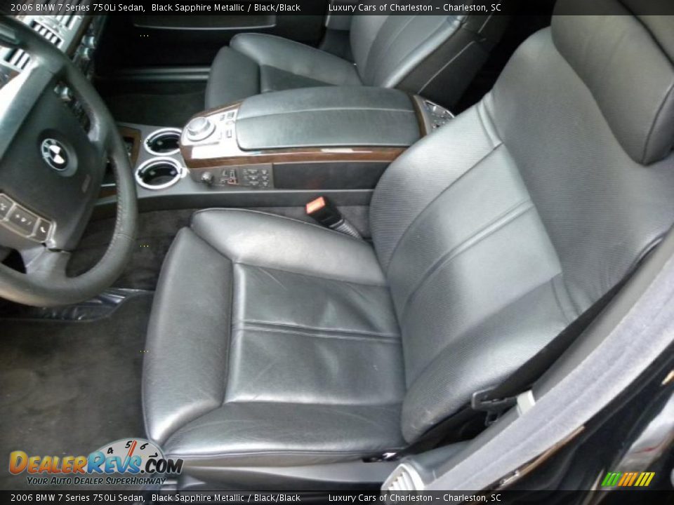 2006 BMW 7 Series 750Li Sedan Black Sapphire Metallic / Black/Black Photo #6