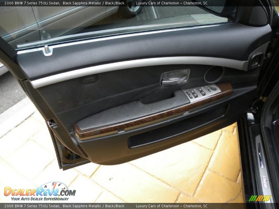 2006 BMW 7 Series 750Li Sedan Black Sapphire Metallic / Black/Black Photo #7