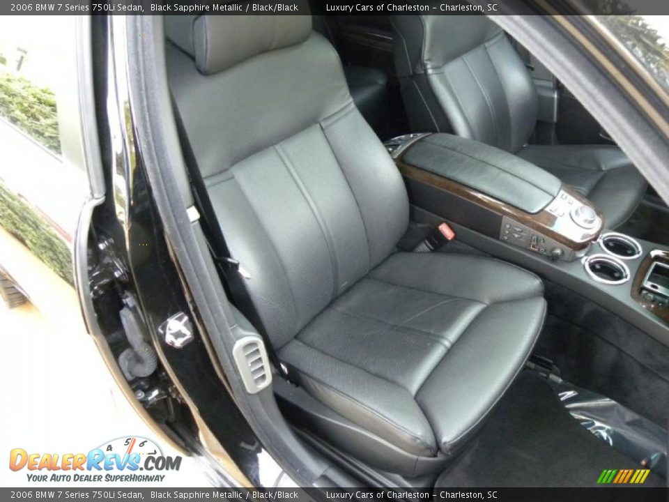 2006 BMW 7 Series 750Li Sedan Black Sapphire Metallic / Black/Black Photo #10